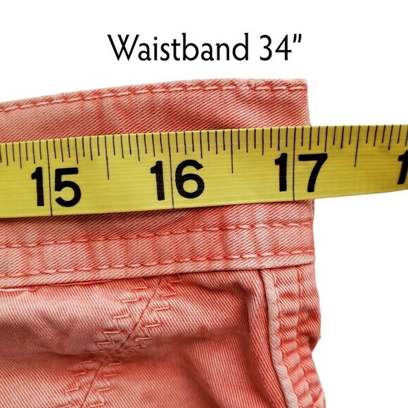 ANTONY MORATO Krop Loose Tapered Leg Pink Peach 100% Cotton Jeans US 32 - Picture 10 of 16